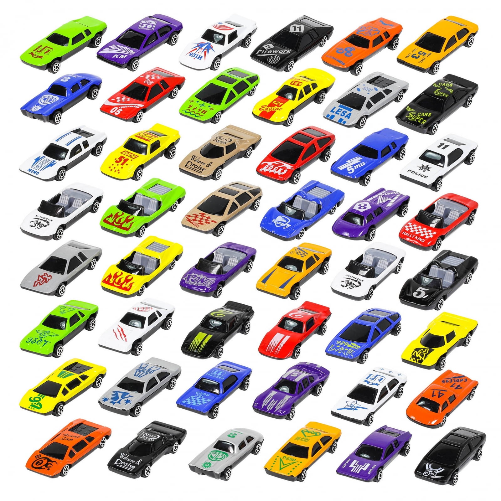 5-50pc Wholesale Lot Kids Pullback Diecast Toys Cars Trucks Planes Refurbished 
