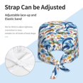 thumbnail image 3 of Yiaed Marine Animals Print Turban Hat for Women Men Comfortable Adjustable Cleaning Working Cap with Sweatband, 3 of 4