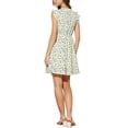 thumbnail image 3 of Vestido Casual de Verano Floral con Volantes y Manga Corta para Mujer XL Beige Blanco, 3 of 6