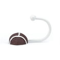 thumbnail image 2 of Richelieu Rh163301100 2-15/16" Single Hook Football Shaped Plastic Children' - Brown, 2 of 4