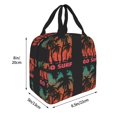thumbnail image 2 of KLL Go Surfer Print Insulated Lunch Bag Women, Reusable Cute Tote Lunch Box for Adult & Men, Leakproof Cooler Lunch Bags for Work Office Travel Picnic, 2 of 5