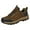 Khaki, variant on Mens Waterproof Hiking Shoes Leather Comfortable Lightweight Non Slip Outdoor Walking Work Constructions Sneakers Green Size 11