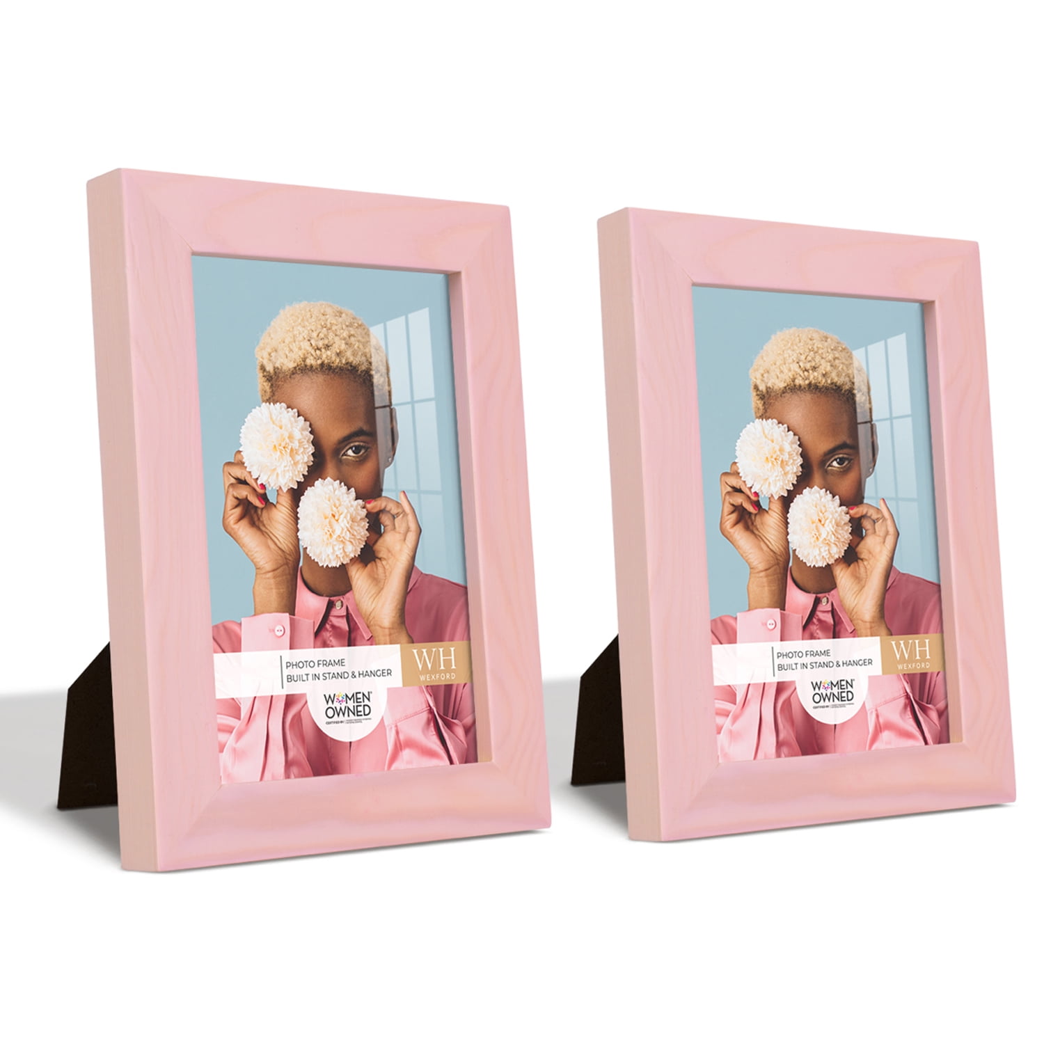Woodgrain 4 in. x 6 in. Sunset Pink Picture Frame (Set of 2)