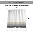 thumbnail image 6 of Creative Products Beige and Black Stripes 71x74 Shower Curtain, 6 of 6