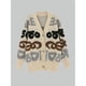 thumbnail image 5 of Cárdigan Extragrande para Mujer, Suéter Grueso con Botones y Estampado de Letras, Cárdigan Abierto Al Frente, Ropa de Calle Albaricoque M, 5 of 8