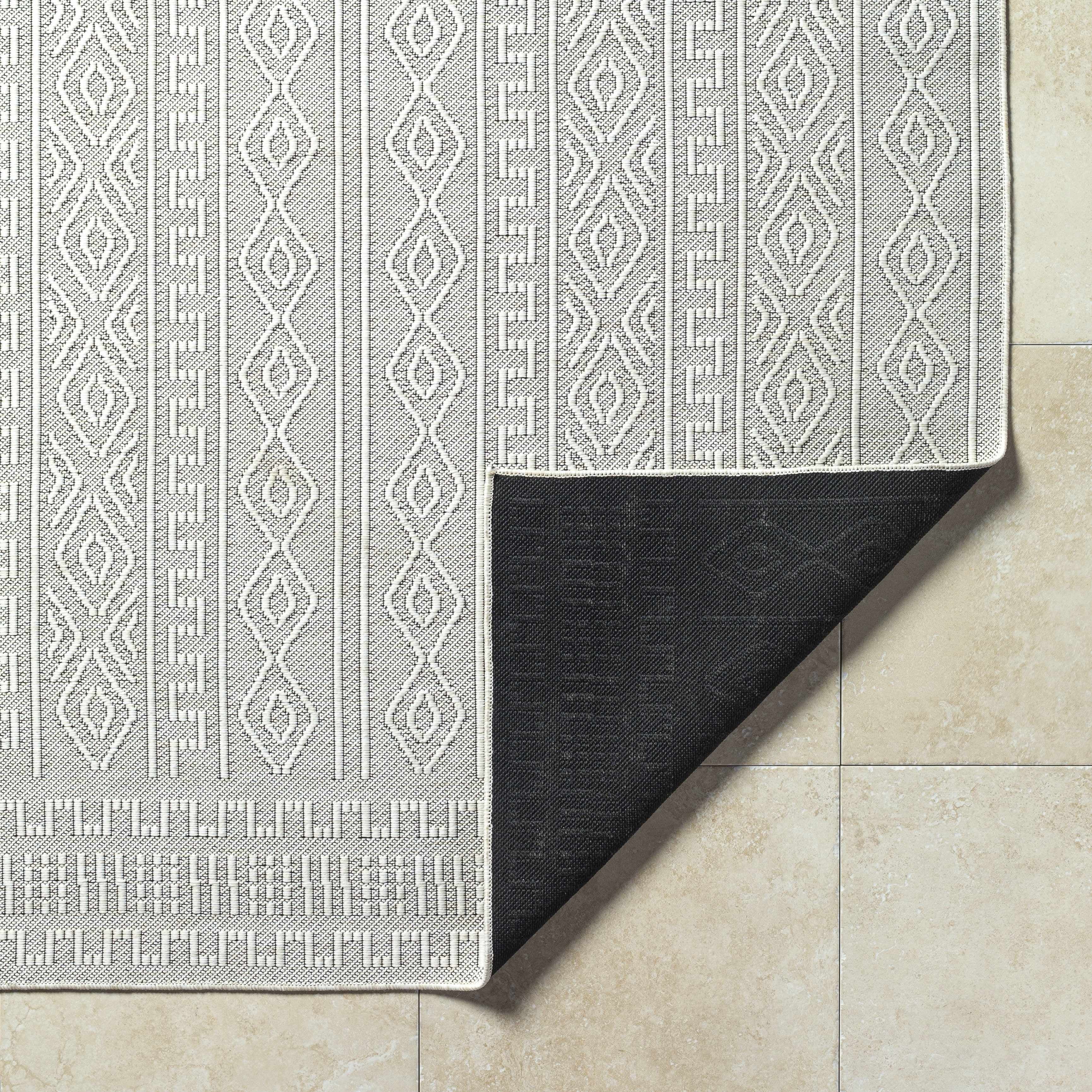 Hauteloom Nuela Living Room, Bedroom Patio Outdoor Area Rug - Farmhouse - 7'10" x 10'