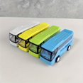 thumbnail image 1 of MesaSe 4pcs Pull-Back Mini Bus Toy Cars for Youngsters - Durable Plastic  Assorted Colors - Perfect Pocket-Sized Gift for Youngsters, 1 of 6