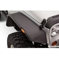 thumbnail image 4 of Fits 2007-2018 Jeep Wrangler JK Bushwacker Fender Flare 10919-07 Flat; 9-1/2 Inch Front/4-3/4 Inch Rear Tire Coverage; Matte Black; Dura-Flex 2000 TPO Textured Plastic; 4-1/2 Inch Flare Height, 4 of 6
