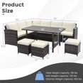 thumbnail image 3 of Costway 7 PCS Patio Furniture Set Rattan Sectional Conversation Sofa Coffee Table Porch, 3 of 9