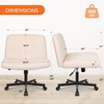 thumbnail image 6 of Neo Chair Height Adjustment and Swivel Office Desk Chair, Beige, 6 of 8