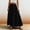 *Black, variant on ClodeEU Women's Crochet Trim Elastic Waist Maxi Skirt ,Loose Fit Solid Color Casual Ankle Length Skirt Black,Womens Plus XXL