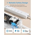 thumbnail image 3 of meross Smart Power Strip Compatible with Apple HomeKit, Siri, Alexa, Google Home and SmartThings, WiFi Surge Protector with 4 AC Outlets, 4 USB Ports and 6ft Extension Cord, Voice and Remo, 3 of 9
