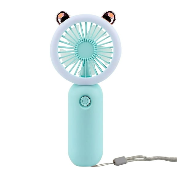 Harpi Handheld Fans Battery Powered,3 Speeds,Cosmetic Fan With Light Personal Lash Fan USB Portable Charging With Night Light Lazy Desktop Mini Pocket Small Fan,Travel Essentials Indoor Outdoor