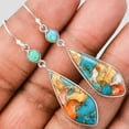 thumbnail image 2 of QQTDFG Fashion Turquoise Earrings Ear Hook 925 Silver Women Wedding Dangle Drop Jewelry-#1, 2 of 2