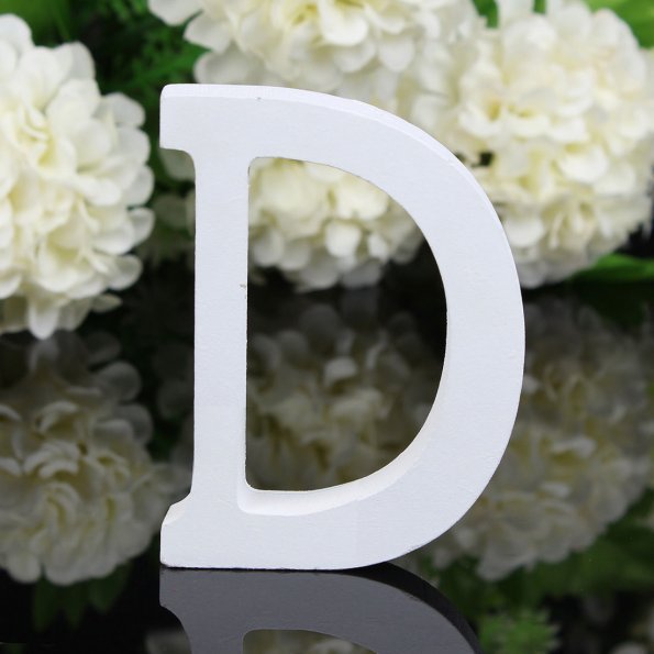 Letras del alfabeto pequeñas de madera para niños, niños y niñas, suministros de decoración para fiestas de cumpleaños y bodas, 1 unidad