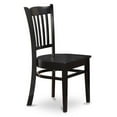 thumbnail image 4 of East West Furniture Norfolk 3-piece Dining Set with Slatted Back in Black, 4 of 6