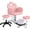 Pink, variant on KIGOTY Pedicure Chair with Stool Massage Foot Bath, 360 Degree Swivel Foot Spa Chair, Hydraulic Pedicure Chair for Massage Shop, Pedicure Shop, Beauty Salons, Spa, Gray
