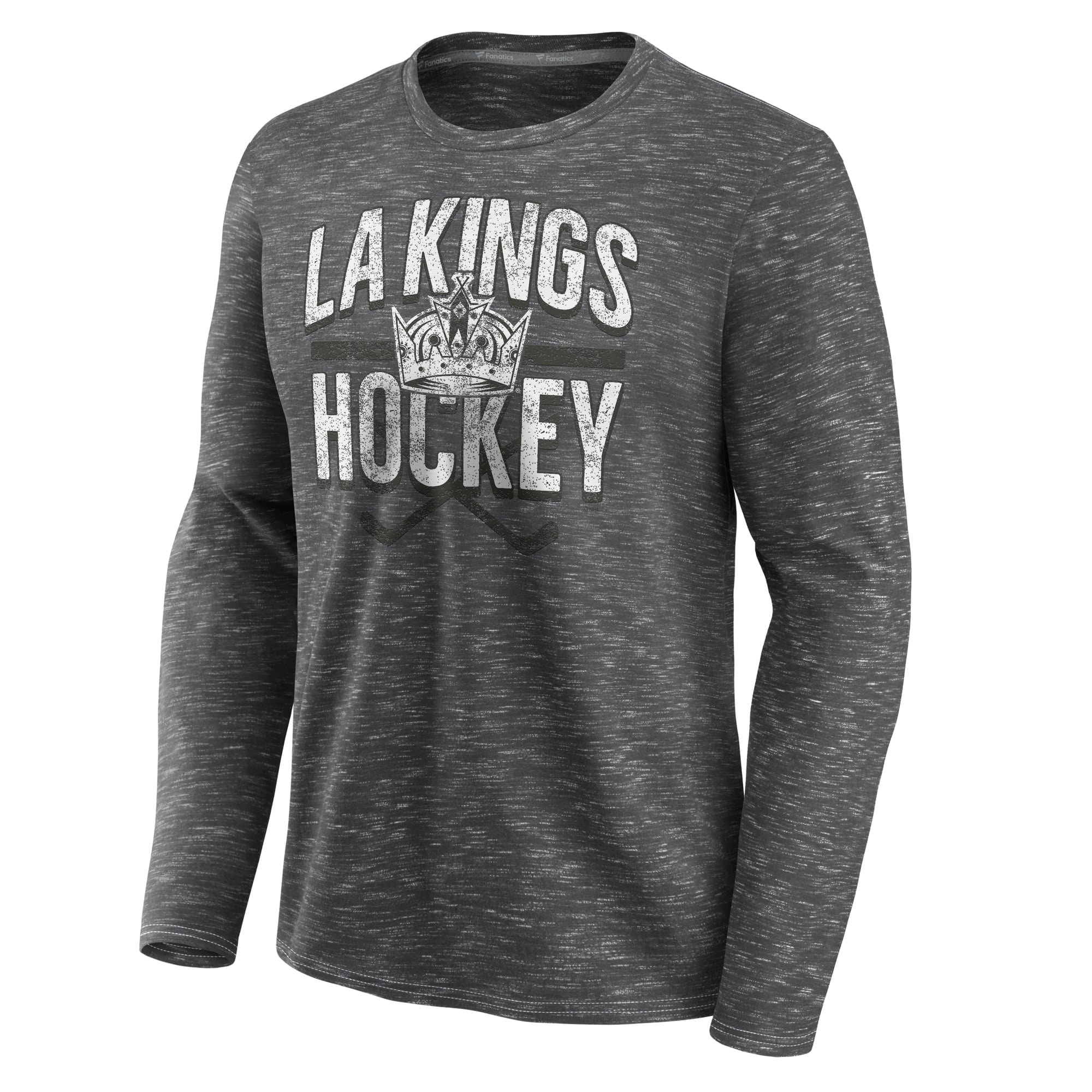 Men's Fanatics Charcoal Los Angeles Kings Logo Long Sleeve T-Shirt