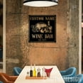 thumbnail image 2 of Craftnamesign Custom Bourbon Wine Bar Metal Wall Art LED Light, Custom Home Bar Pub Decor, 2 of 5