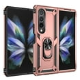 thumbnail image 2 of Designed for Samsung Galaxy Z Fold 4 5G Case, Military Grade Protective Phone Case Cover with Enhanced Metal Ring Kickstand [Support Magnet Car Mount] Compatible with Z Fold 4 5G, Rosegold, 2 of 9