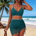 thumbnail image 6 of Stamzod Bathing Suit for Women Two Piece Bikini Swimsuits with Skirt 2026 High Waisted Mesh Swimwear Dark Blue L, 6 of 7