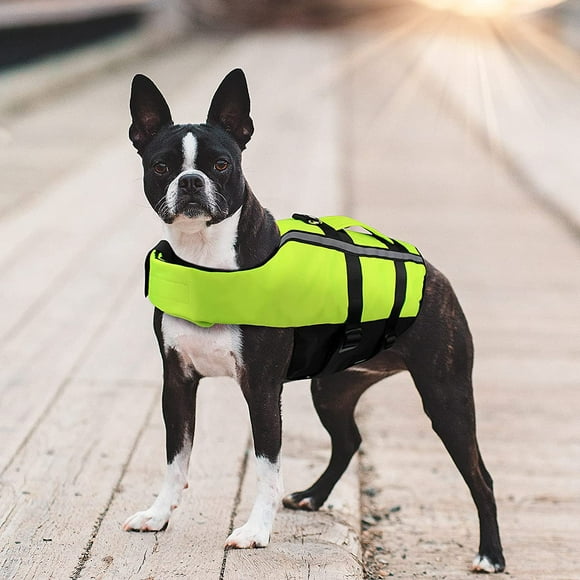 Dog life jackets Life jacket for dogs Portable inflatable life jackets for small / medium / large dogs, green