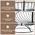 thumbnail image 5 of GOOHOCHY  Three Tier Fruit Bowl Tiered Serving Tray Basket Fruits Black, 5 of 8