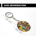 thumbnail image 3 of Naloa Robot and Monsters Print Round Keychain Keychain Key Ring, Key Tag, Key Chain Bulk for Gift Accessories (Round), 3 of 7
