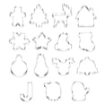 thumbnail image 1 of Galletas de Navidad Molde de bricolaje de acero inoxidable Galletas de vacaciones Molde de grabación en relieve Panadería Herramienta para hornear Sugarcraft Sello Suministros de cocina 15 piezas Noticed HA008944-01, 1 of 6