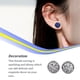 thumbnail image 4 of Qarigey 1 par de pendientes de tuerca de acero inoxidable para mujer, regalos para novias y madres, accesorio de joyería para celebración de compromiso Ropa, zapatos y accesorios Miscelánea tipo 18 Qarigey AP011021-18, 4 of 6