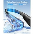 thumbnail image 6 of SWEETFULL Portable Wearable Neck Fan 360° Cooling 4000mAh Bladeless USB Rechargeable No Hair Twisting Wearable Fan for Travel, sports neck fan,Birthday Gifts for Men, Women, Mom, and Dad, 6 of 11