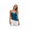 Blue, variant on Women's Summer Lace Trim Satin Camisole Spaghetti Strap V Neck Asymmetrical Hem Tank Tops