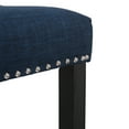 thumbnail image 6 of WestinTrends Lenox 24" upholstered nail head bar counter stools (Set Of 2), Black/Navy Blue, 6 of 8