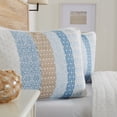 thumbnail image 6 of Great Bay Home Intricate Patchwork Design Reversible Reversible Quilt Set With Shams  (Twin, Blue / Taupe), 6 of 7