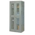 thumbnail image 2 of Durham EMDC-2602-HDL-BLP-95 16 Gauge Flush Door Style Lockable Janitorial Ventilated Cabinet with 1 Fixed Shelf & 4 Adjustable Shelves, Gray - 72 x 36 x 18 in., 2 of 2