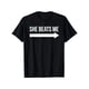 thumbnail image 1 of Funny "She Beats Me" Graphic T-Shirt for Men - Soft Crew Neck Casual Tee with Arrow Design, Everyday Humor Apparel for Couples Gifts & Funny Relationship Statements, 1 of 6