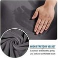 thumbnail image 3 of Qingruibz Velvet Plush Stretch Computer Office Chair Cover with Armrest,Solid Color Spandex Slipcover Protective,Removable Stretchable Universal Desk Chair Covers, Rotating Chair, Grey-XL, 3 of 7