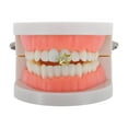 thumbnail image 2 of Unique Bargains 1 Pc Fake Grills Hip Hop Star Teeth Grillz Gold Tone, 2 of 6
