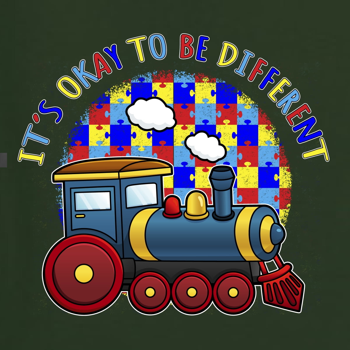 Wild Bobby Its Okay to Be Different | Train Autism Awareness Men Long Sleeve Shirt