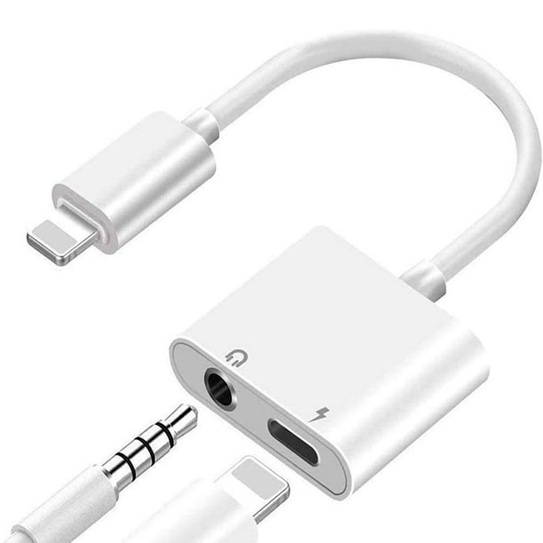 [Apple MFi Certified] Lightning to 3.5 mm Headphone Adapter Dual Ports
