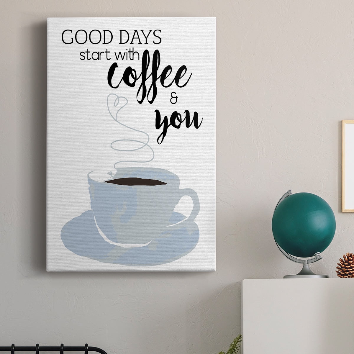 Start With Coffee & You Premium Gallery Wrapped Canvas - Ready to Hang