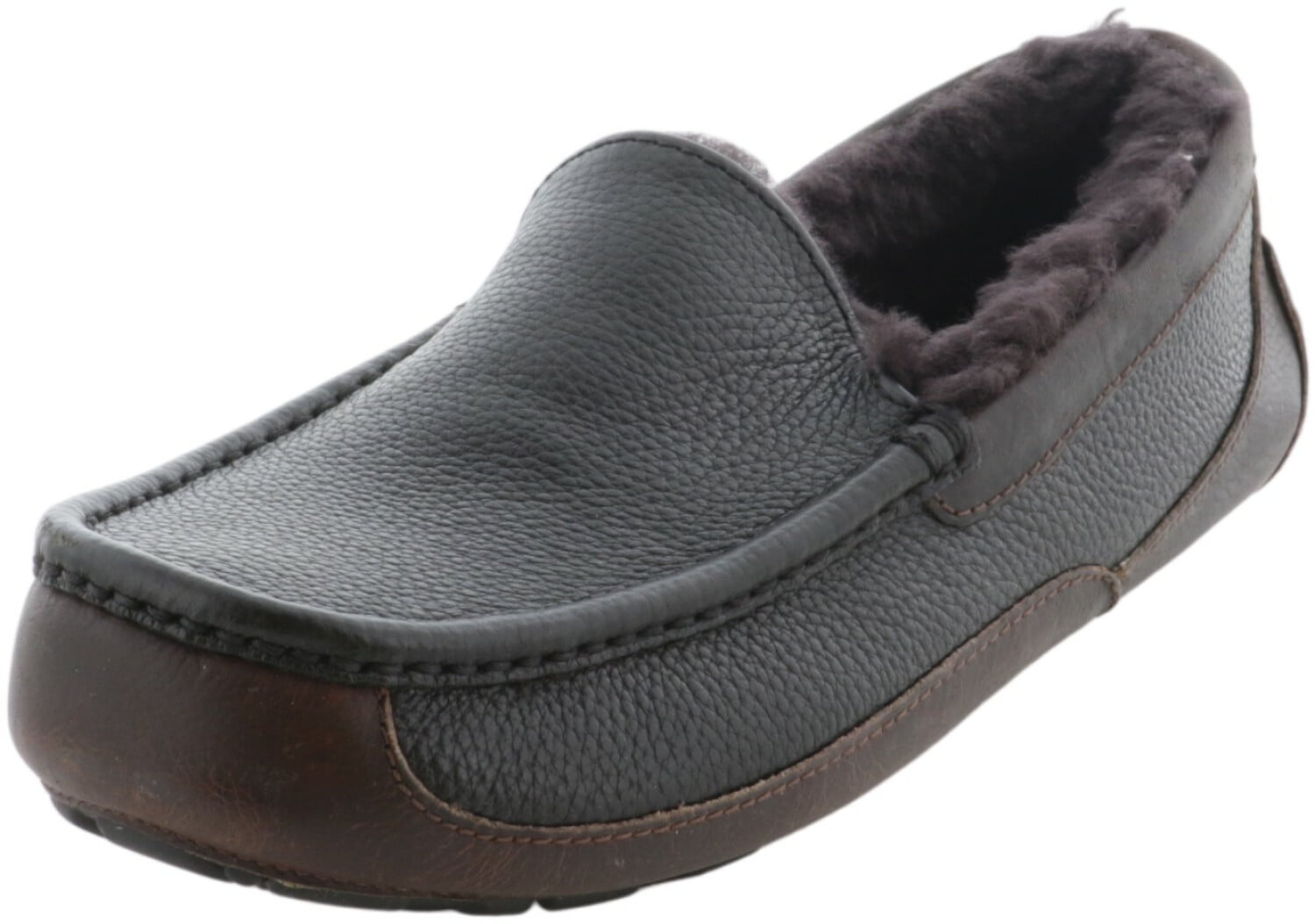 Ugg Men's Ascot Black / China Teal Ankle-High Wool Slipper - 8M ...