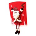 thumbnail image 2 of Nomeni Protection de Meubles Chaise de Noël Chapeau de Père Noël Rouge Housses de Chaise de Noël pour Table de Restaurant de Noël Décoration de Vacances, 2 of 4