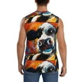 thumbnail image 4 of Easygdp Cow Men's Breathable Tank Tops Sleeveless Sporty T Shirts for Basketball, Mountaineering, Bodybuilding -3X-Large, 4 of 8