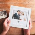 thumbnail image 4 of Heart Thumbprint Keepsake Frame and Ink Kit Wedding Picture Frame Wedding Registry Idea Shower Gift For Bride Newlywed (White Frame  Silver text), 4 of 6