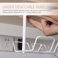thumbnail image 3 of Worgeous Under Desk Storage Organizer Cable Storage Organizer Grey PP 1Pcs, 3 of 8