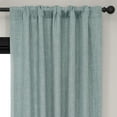 thumbnail image 2 of Sea Thistle Faux Linen Room Darkening Curtain (1 Panel), Sea Thistle, 50W X 120L, 2 of 11