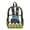 Blue Tractor Print, variant on Pink Camo Stars Salamander Clear Backpack with Adjustable Straps with Side Pockets Bookbag, Heavy Duty 17 Inch Transparent Backpack for Work School Travel