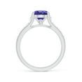 thumbnail image 2 of ANGARA Natural 1.45 ct Tanzanite Tapered Shank Solitaire Engagement Ring in 14K White Gold for Women (Size-7mm) | December Birthstone, Anniversary, Jewelry Gift for Women | Natural Tanzanite Ring, 2 of 8