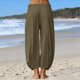 thumbnail image 5 of TaTaai Women's Solid Color Loose Fit Elastic Waist Beam Foot Long Pants Comfortable Casual Trousers with Convenient Side Pockets Versatile Daily Sports and Lounge Pants Gift, 5 of 6